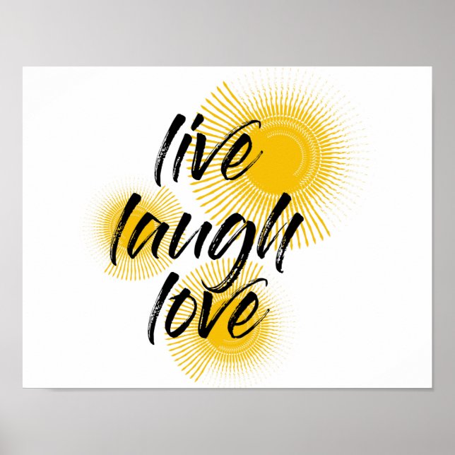 Poster Design moderno, alegre e moderno viva Rindo o Amor (Frente)