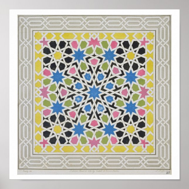 Poster Design Mosaico do Alhambra, de 'O Árabe (Frente)