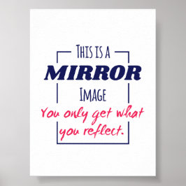 Poster Design Motivacional de Mentalidade de Reflexo no E