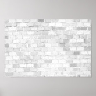 Poster Design na moda branco da parede de tijolo