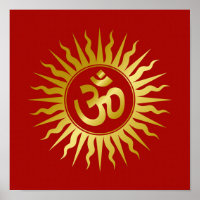 Design OM espiritual do ouro