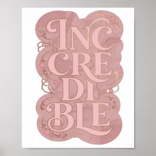 Poster Design Ousado Rosa INCRÍVEL Elegante
