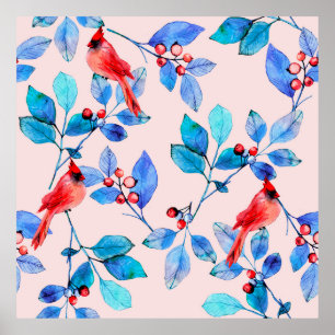 Poster design padrão do caleidoscópio vermelho abstrato