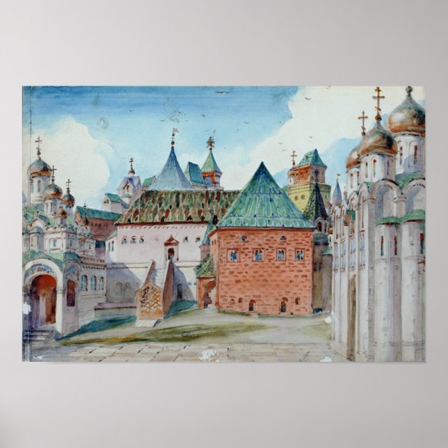 Póster design palco para a ópera Modesto Mussorgsky (Frente)