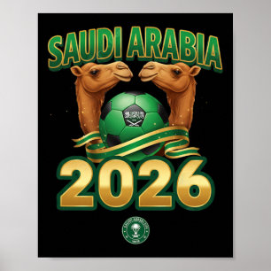 Poster Design Para a Equipe da Arábia Saudita de Futebol