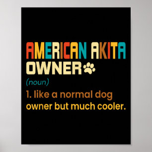Poster Design para Amantes de Akita Americano - Presente 