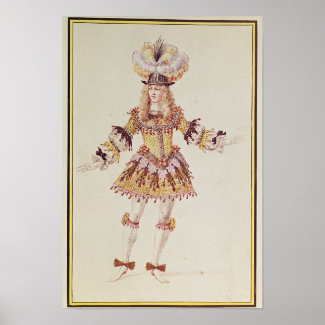 Póster Design para dançarina macho, c.1660 (Frente)