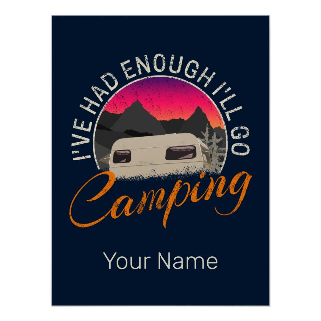 Póster Design Para Férias De Camping Ou De Autohome (Frente)