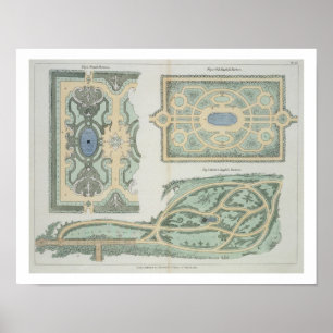 Póster Design para o francês, o inglês inglês e modern