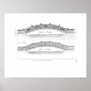 Póster Design para pontes do jardim, publicado 1773