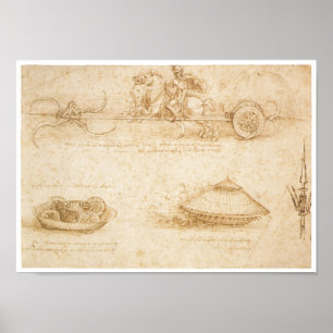 Póster Design para um carro blindado, Leonardo da Vinci