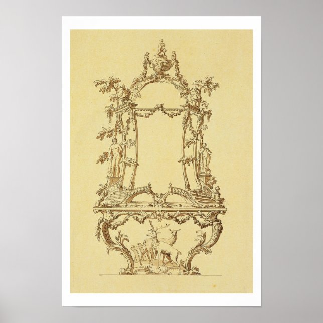 Poster Design para uma Mesa de Console (caneta e lavagem  (Frente)