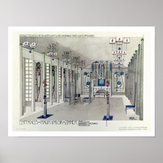 Póster Design para uma Sala de Música com painéis de Marg (Frente)