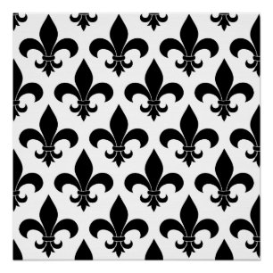 Póster Design parisiense do teste padrão francês da flo