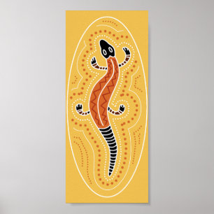 Póster Design pontilhado lagarto