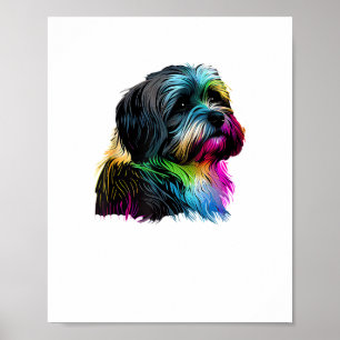 Poster Design Pop Art de Cachorro Havanese Amantes de Hav