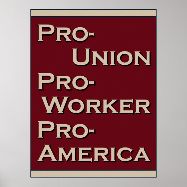 Poster Design Pro-Sindicato dos Anos 1940 (Frente)