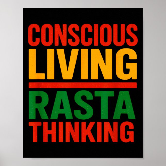 Poster Design Rasta, Vida Consciente, Dito Motivacional (Frente)