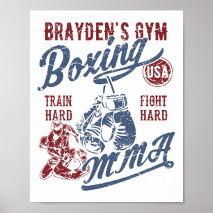 Poster Design Retro de Academia de Boxe Mma do Brayden pa