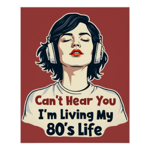 Póster Design Retrô Nostálgico dos Anos 80 para Amantes d