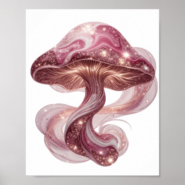 Poster Design Rosa Vibrante FUNGI MÁGICOS (Frente)