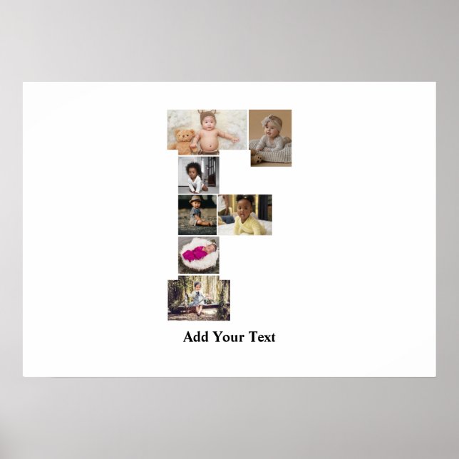 Poster Design Sua Própria Colagem de Fotografias F (Frente)