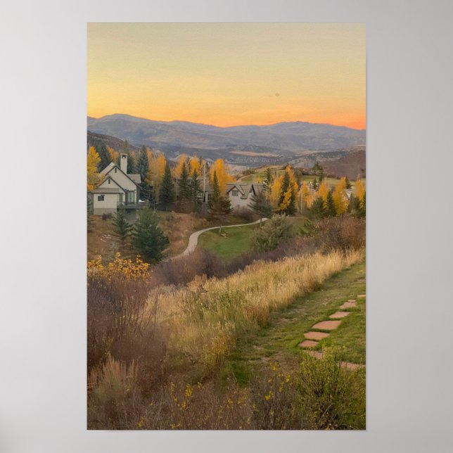 Poster Design Sunset Colorado Rocky Mountain (Frente)