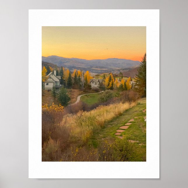 Poster Design Sunset Colorado Rocky Mountain (Frente)
