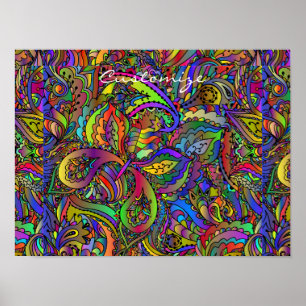 Poster Design Thunder_Cove Hippie Groovy Psicedélico