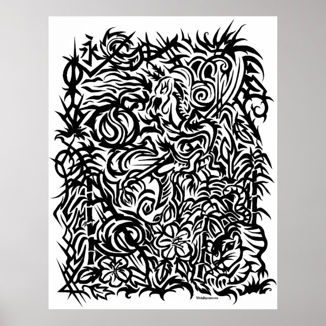 Póster Design Tribal Oriental (Frente)