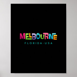 Poster Design Tropical Retro de Melbourne Florida