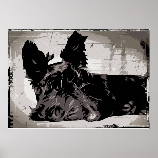 Póster Design urbano de Terrier escocês (Frente)