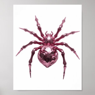 Poster Designação Artística de ARANHA METÁLICA Rosa