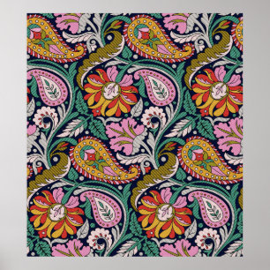 Poster Designart, asiático, backgro do Mughal Tradicional