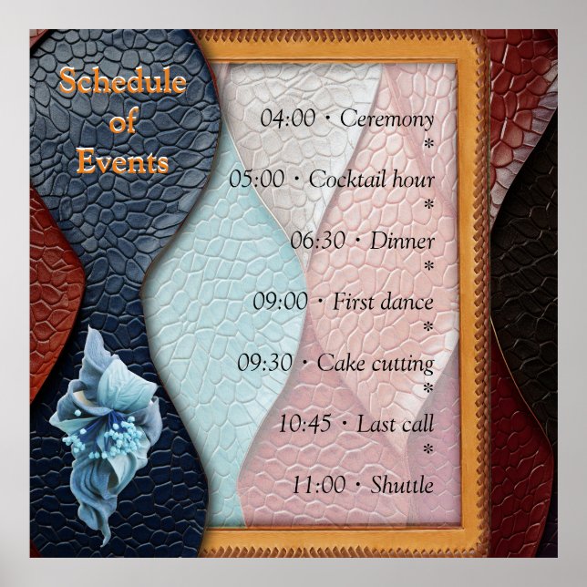 Poster Designs artísticos de textura de couro (Frente)