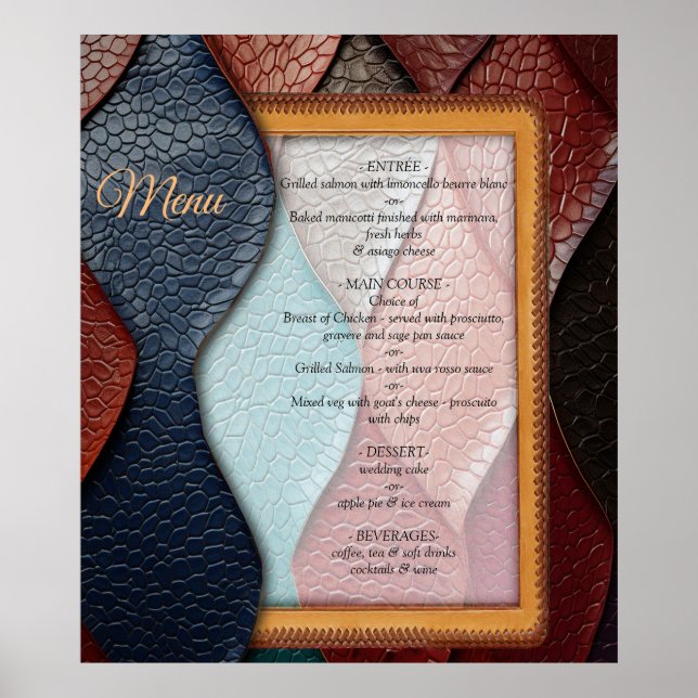 Poster Designs artísticos de textura de couro (Frente)