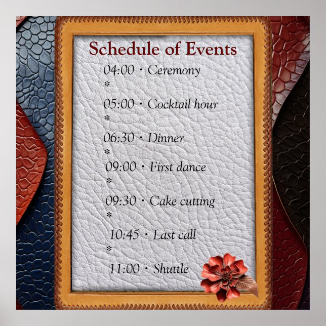 Poster Designs artísticos de textura de couro (Frente)