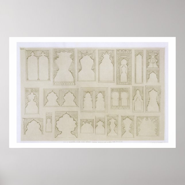 Póster Designs de arco islâmicos e mórbidos para balcões, (Frente)