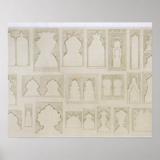 Póster Designs de arco islâmicos e mórbidos para balcões, (Frente)