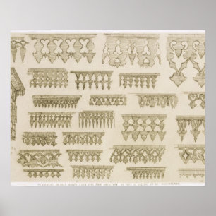 Póster Designs islâmicos para cornice, balcony e mashrabi