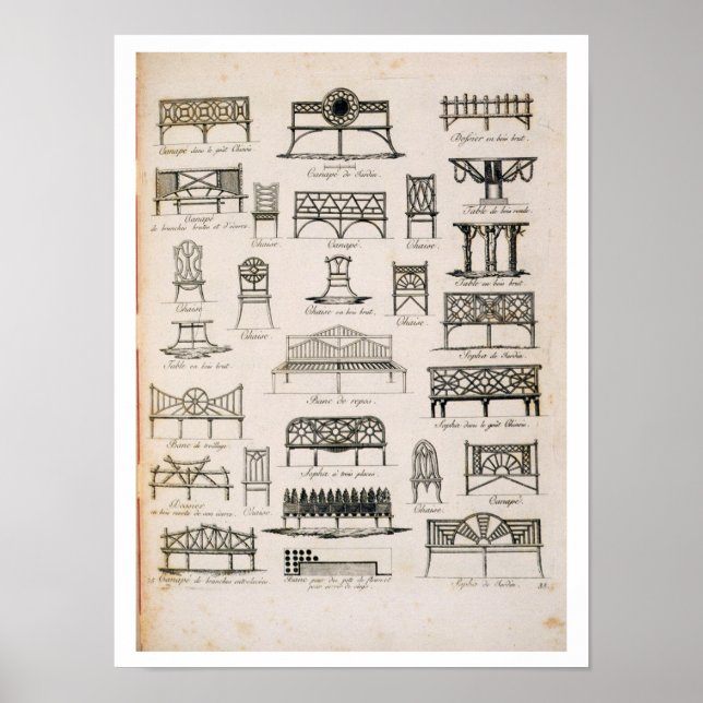 Poster Designs para assentos de jardim, de "Compendium of (Frente)
