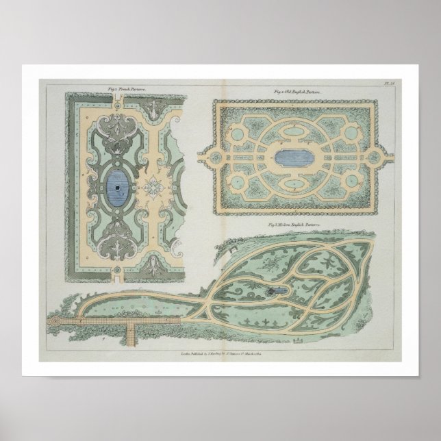 Póster Designs para francês, inglês antigo e inglês moder (Frente)