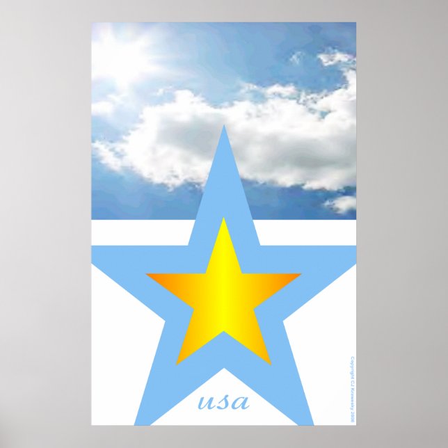 Poster Designs Patrióticos "EUA" (Frente)