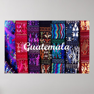 Poster designs têxteis da Guatemala.