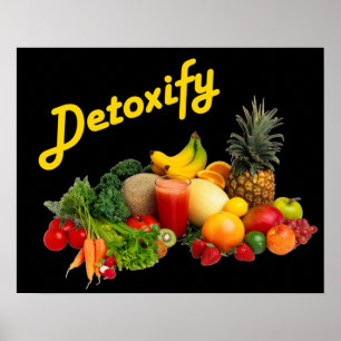 Poster Desintoxique frutas e legumes