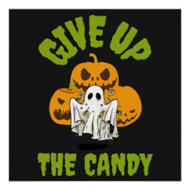 Póster Desista dos Doces de Halloween