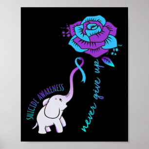 Poster Desistir da Feliz Sensibilização Suicida Apoio Grá