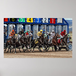 Póster desligado e em funcionamento