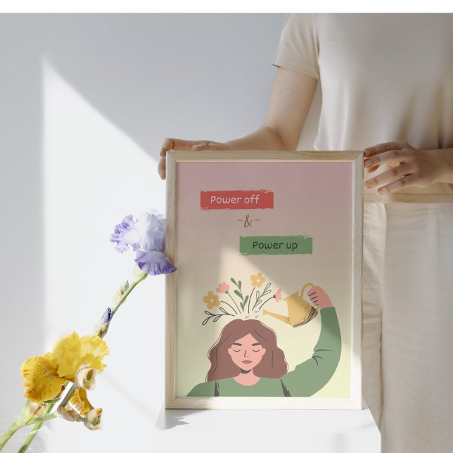 Póster Desligar e ligar: Poster de desconexão digital (Criador carregado)