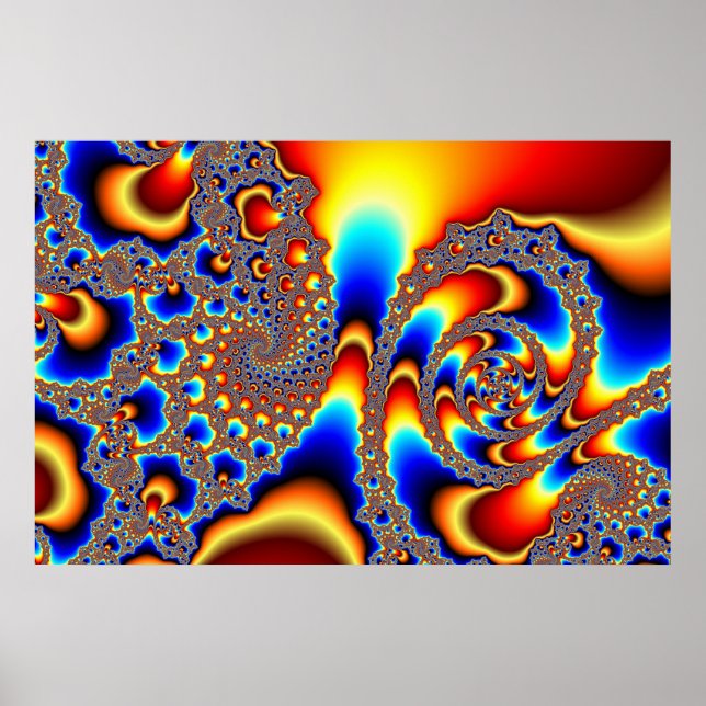 Póster Deslizando - Arte Fractal (Frente)